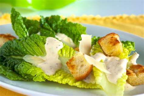 Caesar Salad With Homemade Croutons Croutons Homemade Food Recipes