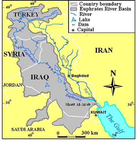 Location Map Of The Euphrates River Er Basin Showing Location Of
