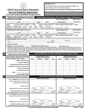 $25,000 bodily injury per person per accident. Child Early Education Application - Fill Online, Printable, Fillable, Blank | pdfFiller