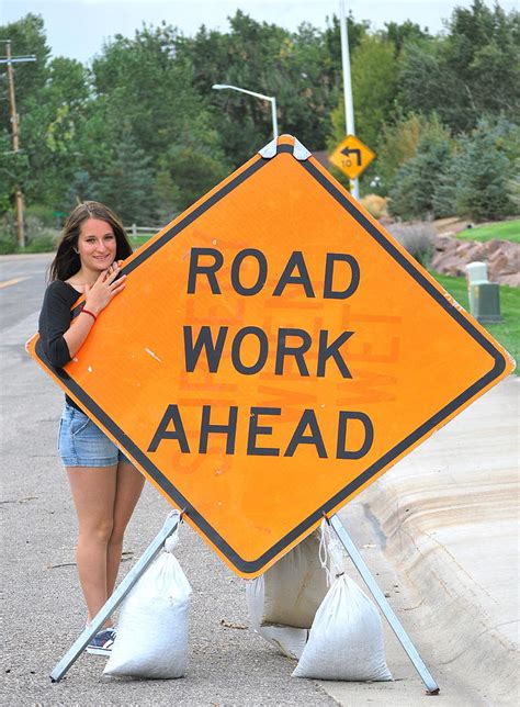 Road Work Ahead Sign Photograph By Oscar Williams Pixels