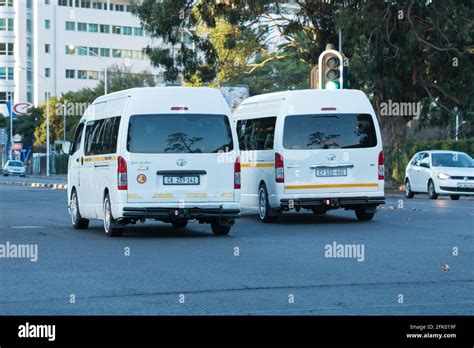 Public Transport Taxis In A Road On A City Street In Cape Town South