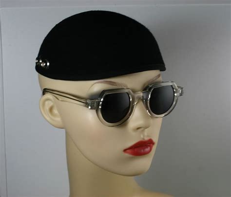 Hi Tek Round Sunglasses Clear Plastic Frame With Black Lenses Ht 010 Hi Tek Webstore Round