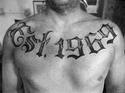 30 Est Tattoo Designs Für Männer Birth Year Ink Ideen Mann Stil