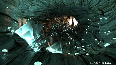 The Crystal Cave Blender 3d By Tazaca On Deviantart
