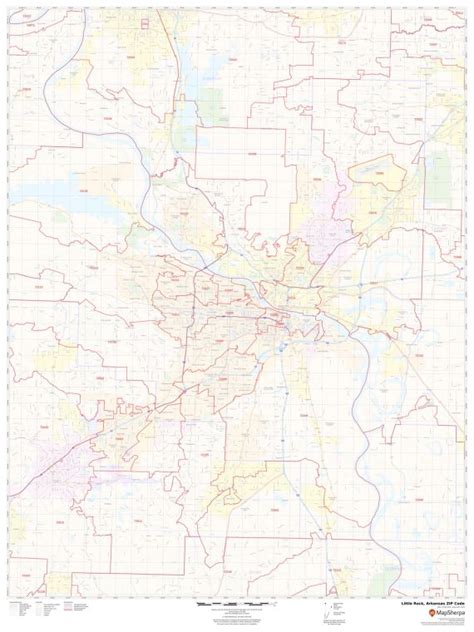 Little Rock Zip Code Map Arkansas