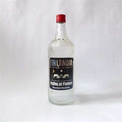 Although the distillery that produces finlandia vodka was founded in 1888 by dr. Tapio Wirkkala design Finlandia vodka bottle. Empty 70s ...