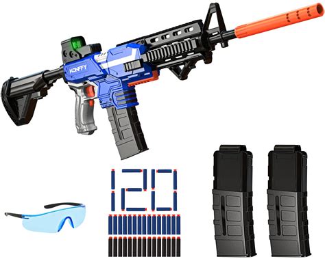 Buy Konffy Toy S Automatic Sniper 3 Modes Burst Electric Toy Foam Blaster With 120 Bullets 2