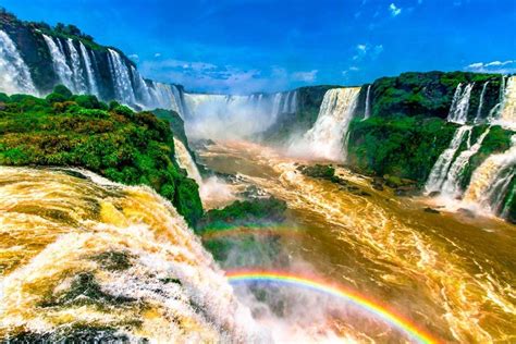 Iguazú Falls Are Waterfalls Of The Iguazu River On The Border Of The