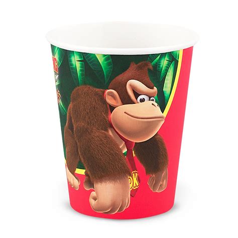 Donkey Kong 9 oz. Paper Cups | Donkey kong, Donkey kong party, Super mario bros party