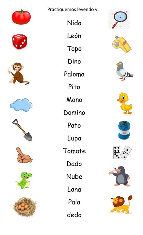 Relacionar Palabras Con La Imagen Worksheet Elementary Spanish