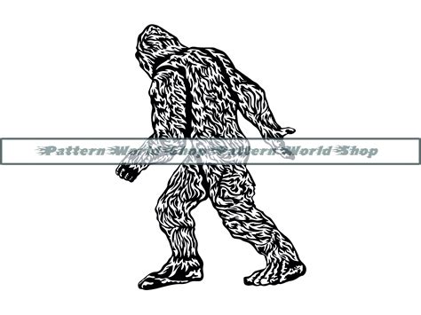 Bigfoot Svg Sasquatch Svg Bigfoot Clipart Bigfoot Files For Etsy Canada