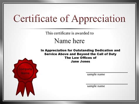 30 Free Certificate Of Appreciation Templates And Letters