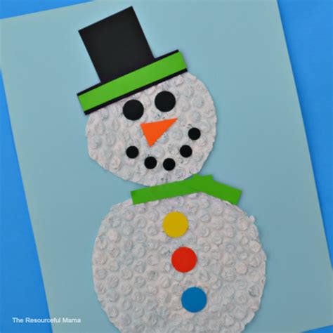 Bubble Wrap Snowman Craft The Resourceful Mama