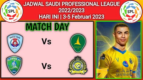 Jadwal Saudi Professional League Hari Ini Al Fateh Vs Al Nassr