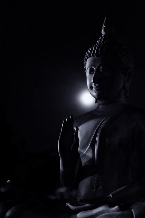 Lovely Buddha Photo In Black And White Black Buddha Buddha Background