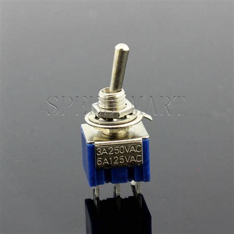 Mini Slide Toggle Switch Switches 6a 125vac 6 Pins Dpdt On Off On Mts