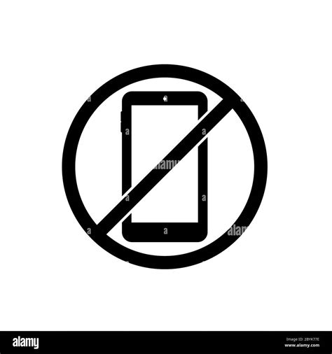 No Cell Phone Sign Or Dont Ring Or Turn Off The Phone Icon In Black On