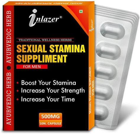 Inlazer Sexual Stamina Organic Pills Boost Sperm Count Maintains Male Stamina 10 Capsules Each