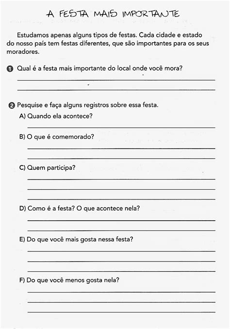 Avaliação De História 2 Ano Para Imprimir