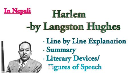 Harlem Dream Deferred By Langston Hughes Explanation In Nepali Bed