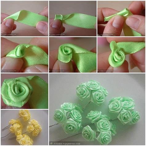how to make simple quick satin ribbon rose step by step diy tutorial recipes — dishmaps ribbon