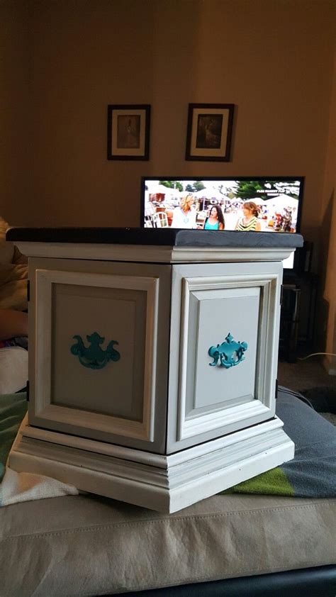 Before painting, apply a small amount of paint first, so you can sample the way it looks on the wood. Hexagon Chalk Painted End Table | Painted end tables ...