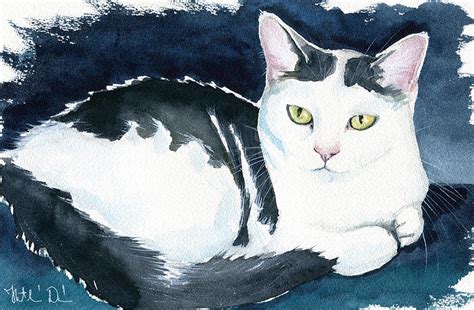 Daisy Cat Painting Painting By Dora Hathazi Mendes Pixels