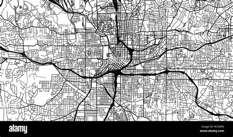 Urban Vector City Map Of Atlanta Georgia United States Of America