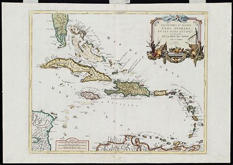 Vintage Map Of The Caribbean 1779 Poster By Bravuramedia Map