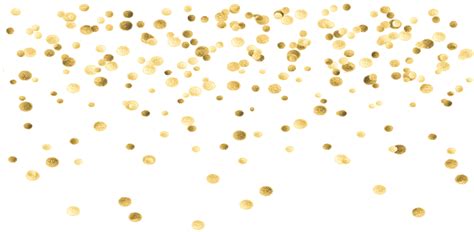 Gold Confetti Falling Clipart Transparent Background Confetti Gold