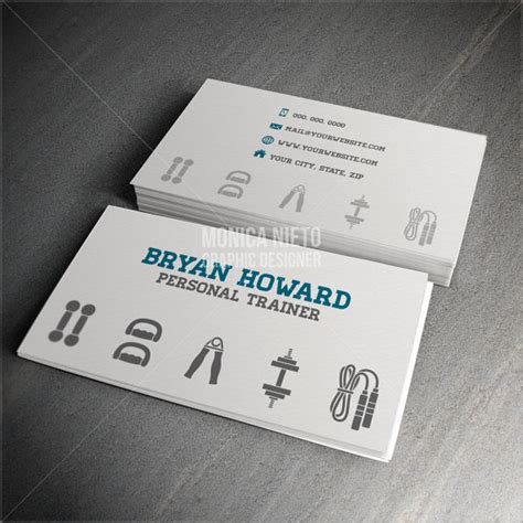 Create your own personal trainer business card & letterhead in minutes. Custom Printable Personal Trainer Business Card Template/