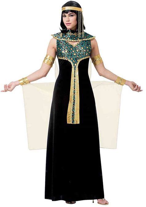 Long Womens Cleopatra Costume Womens Egyptian Queen Costume