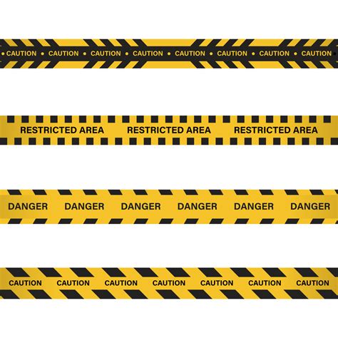 Restricted Area Danger Tape With Yellow And Black Color Caution Tape