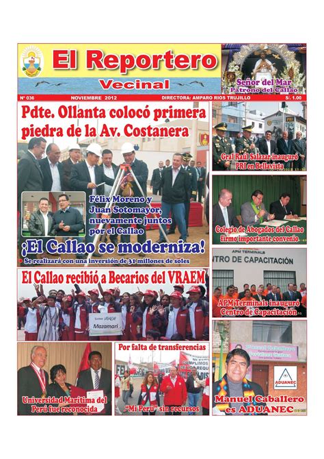 Calaméo Periodico Virtual El Reportero Vecinal Edicion Nº 36 Nov 2012