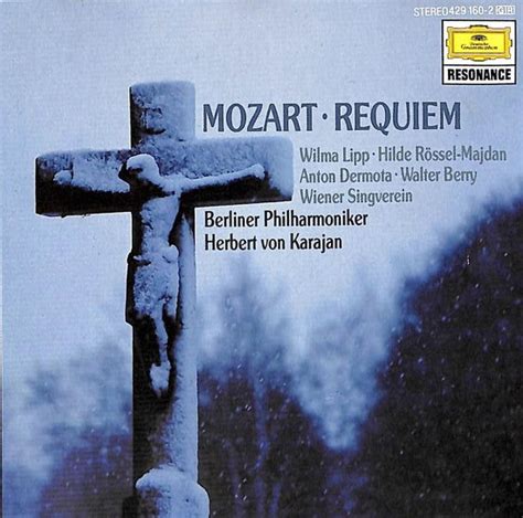 Mozart Requiem Karajan Lipp Rossl Majdan Dermota Et Al Lipp Cd