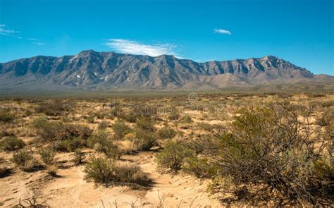 New Mexico Desert Landscape High Mountains In The Background Of The