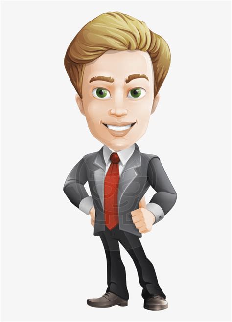 Male Cartoon Character Elegant Blond Man Vector Handsome Cartoon Characters Transparent Png