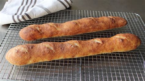 French Baguette How To Make Baguettes At Home No Knead French Bread Recipe YouTube