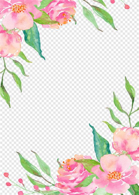 Pink Flower Borders Pink Flowers Png PNGEgg