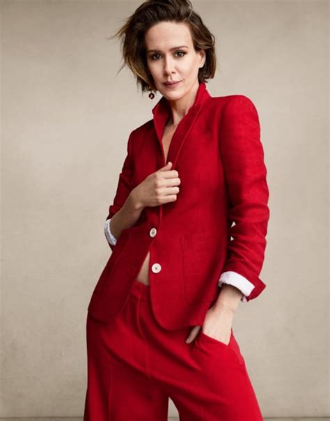 Sarah Paulson Red Fashion Shoot The Edit Cover
