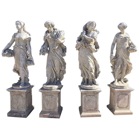 Cast Stone Garden Statues The Four Seasons At 1stdibs