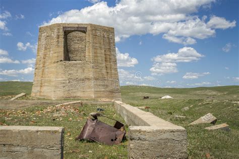 Ruinas De La Planta De La Potasa En Antioch Nebraska Imagen De Archivo