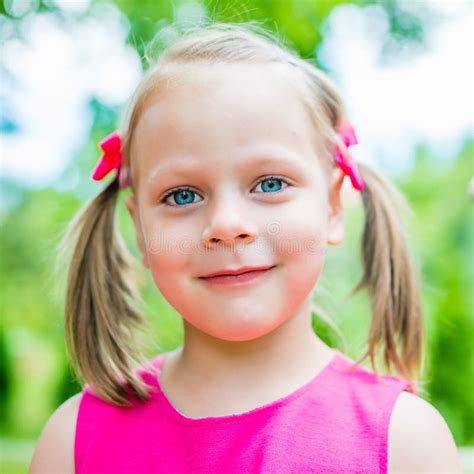 Summer Portrait Of Happy Cute Child Stock Image Image Of Amusing