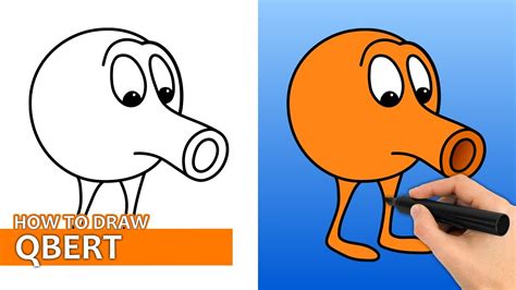 How To Draw Qbert Easy Drawing Tutorial Youtube