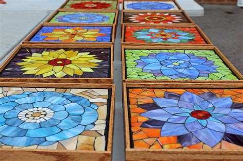 Kasia Mosaics Classes 2 Day In Studio Stained Glass Mosaic Flower