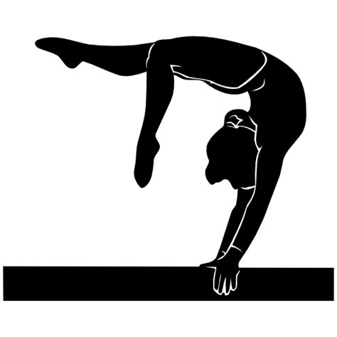 Balance Beam Gymnastics Clipart