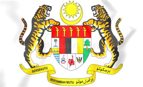 Malaysia Coat Of Arms Stock Illustration Illustration Of Fluttering