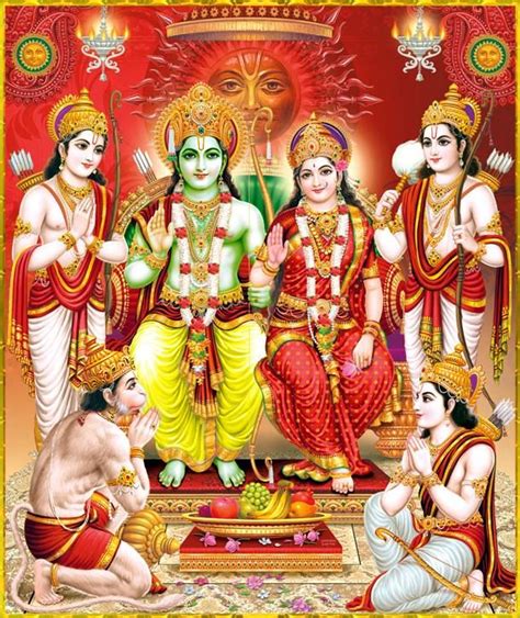 Sita Ram Lakshman Hanuman Hindu Deities Shri Hanuman Hindu Gods