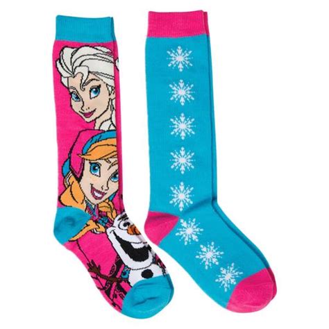 Disney Girls Frozen And Princess 2 Pack Knee Socks 2 Sizes 2 Socks Total For Sale Online Ebay
