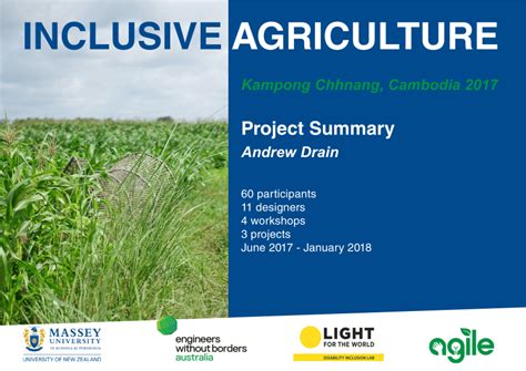 Pdf Inclusive Agriculture 2017 Project Summary
